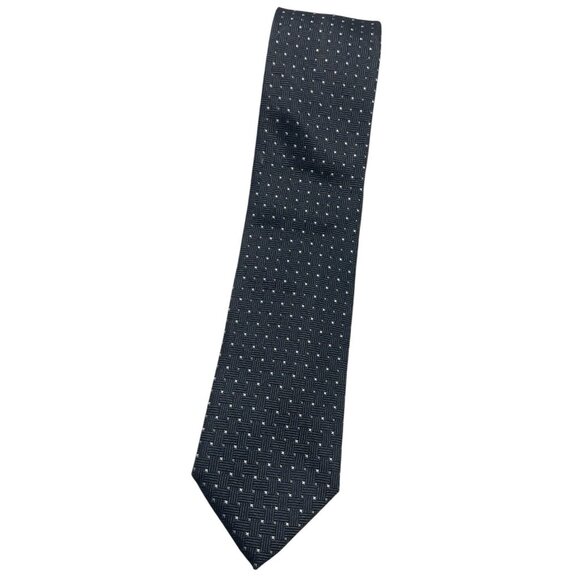 JOOP! Men's 100% Silk Necktie LUXURY Tie XL Gray Geometric W:2.7" EUC - Picture 1 of 4